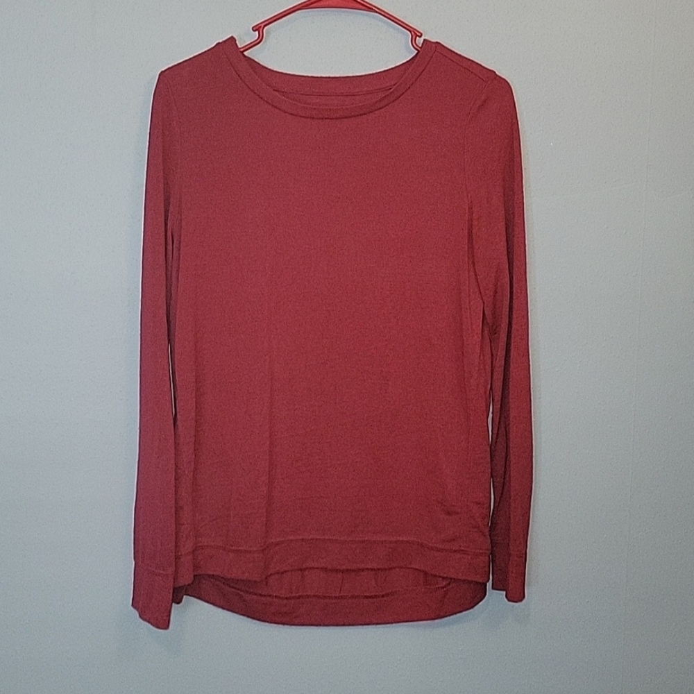 LOFT Dark Pink Long Sleeve Light Sweater